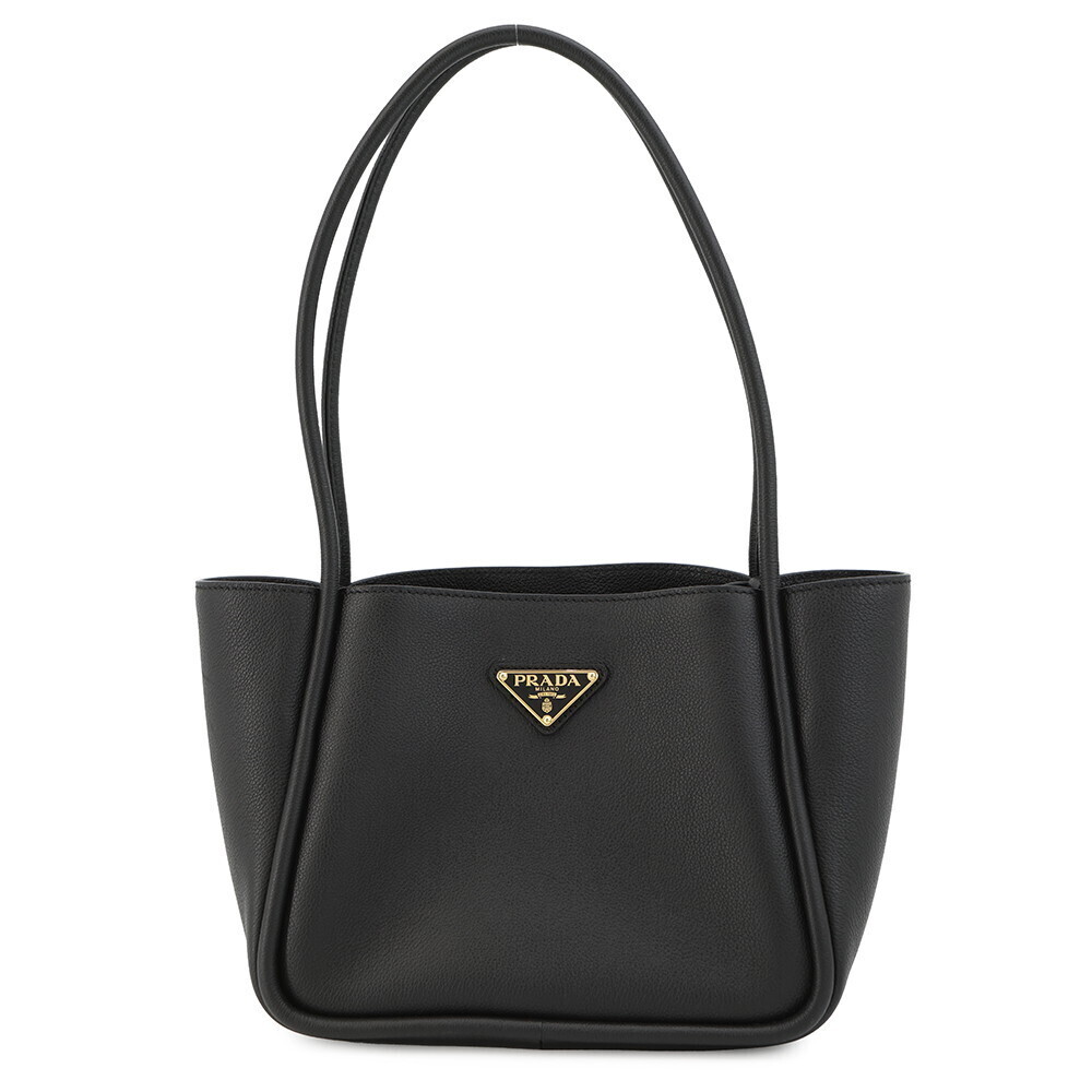 Prada Tote Bag Shopping Leather Black